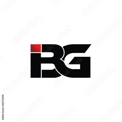 IBG letter monogram logo design vector