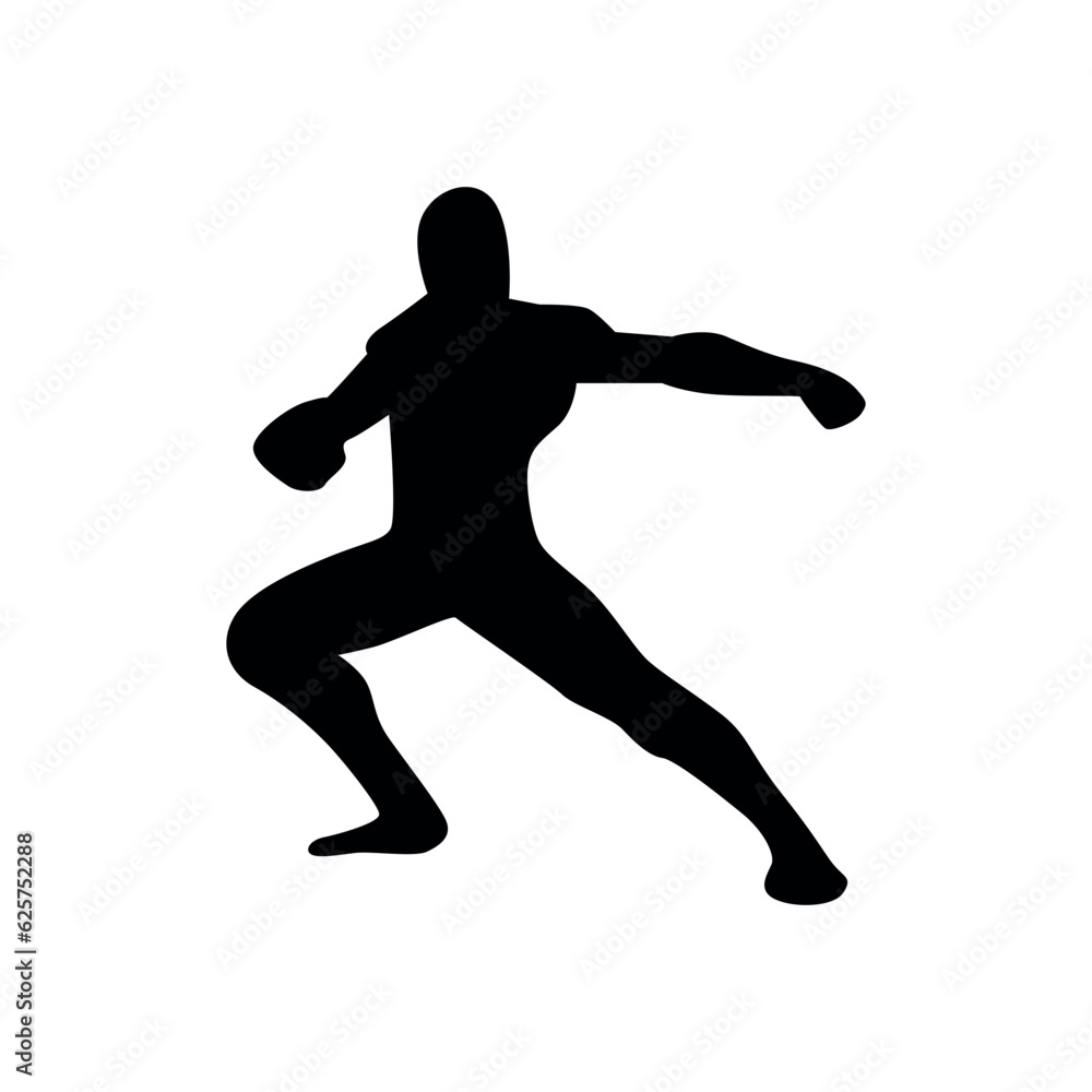 fight pose silhouette fight pose silhouette
