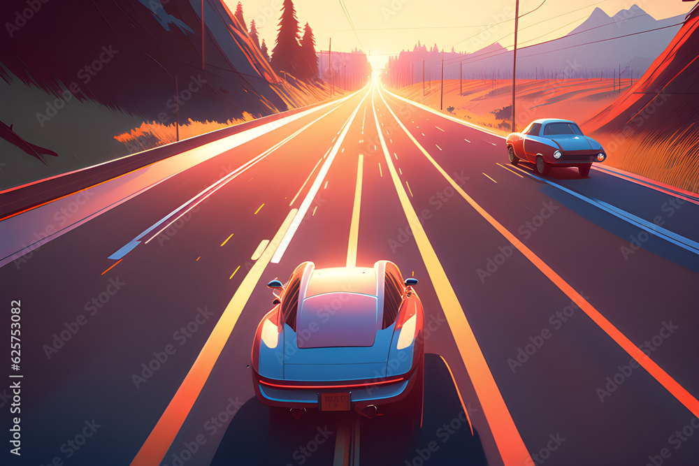 traffic on the highway, Generative AI