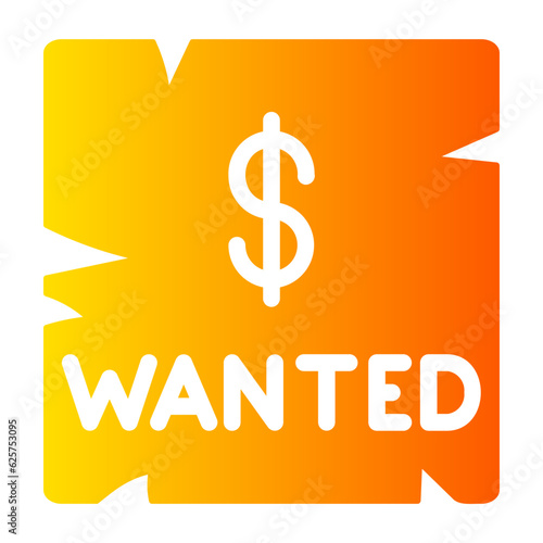 wanted Gradient icon
