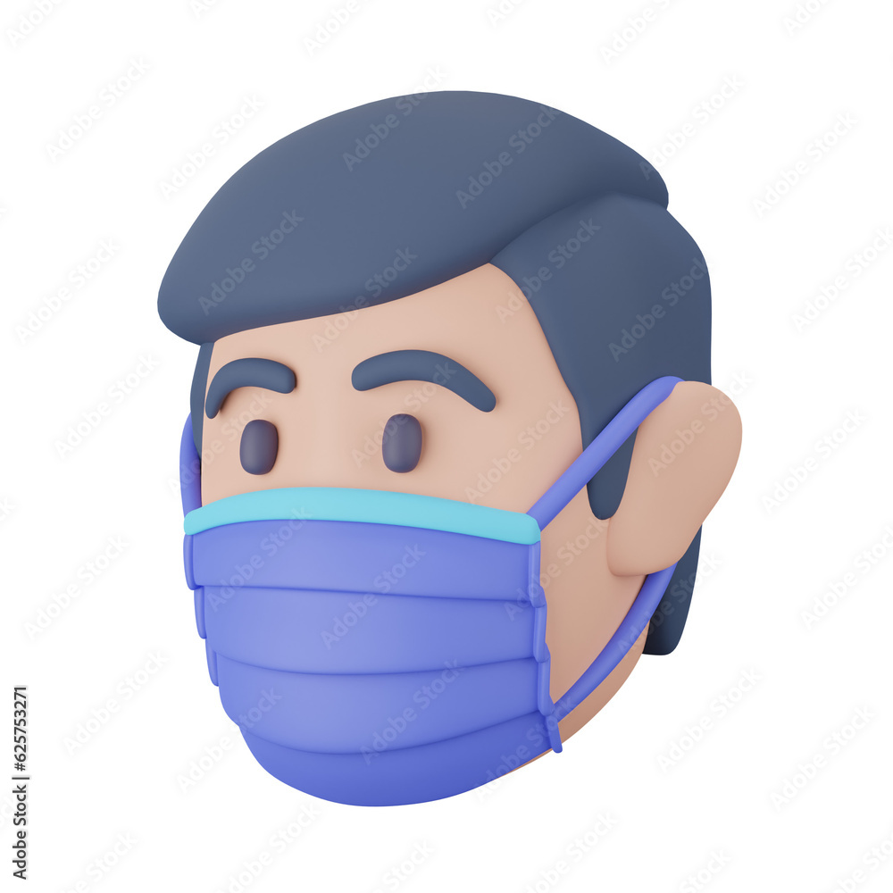 Fototapeta premium Covidly - Covid-19 3D Icon Set Washing Hands Coronavirus Rubber Gloves Medical Mask Paramedic Soap Report Pill Thermometer Syringe Health Worker 