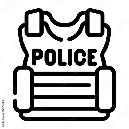 bulletproof vest Line Icon