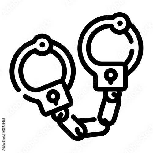 handcuffs Line Icon