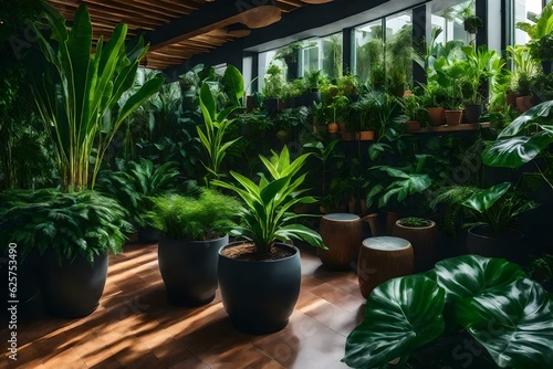 beautiful indoor green plants generated by AI tool © Muhammad