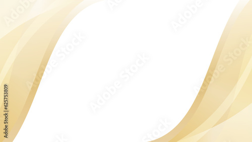 キラキラ輝く金色のウェーブのベクターフレーム