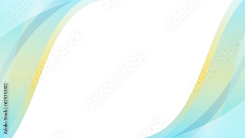 波のような青いウェーブラインのベクターフレーム