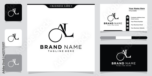 AL, LA abstract vector logo monogram template