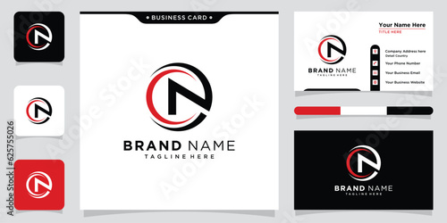 Alphabet letters Initials Monogram logo NC, CN