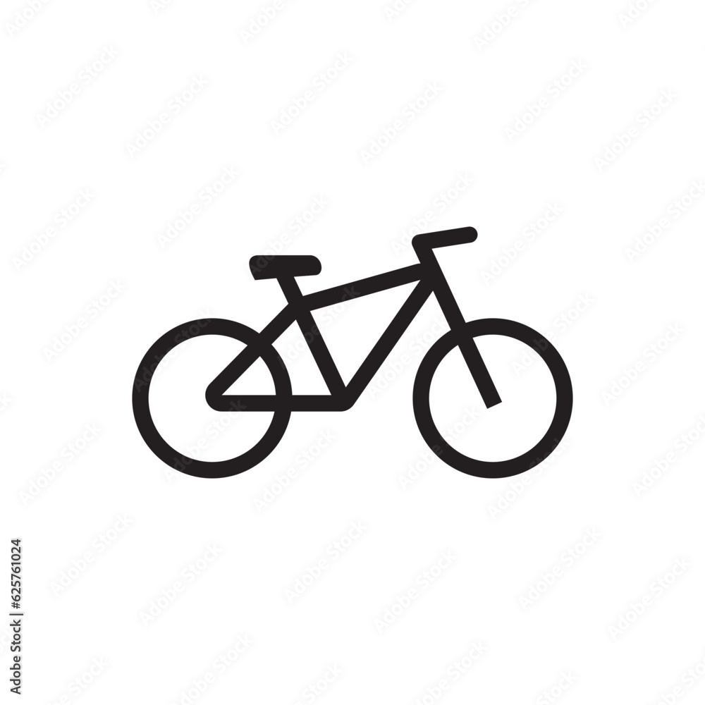 Bike icon a simple style on a white background Bike icon a simple style on a white background