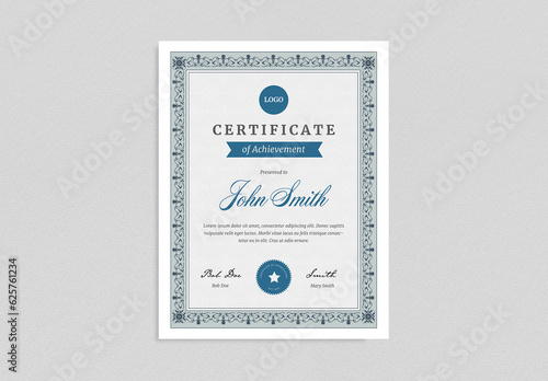 Vintage Classic Certificate (ID: 625761234)