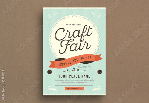 Vintage Rustic Craft Fair Event Flyer (ID: 625761238)