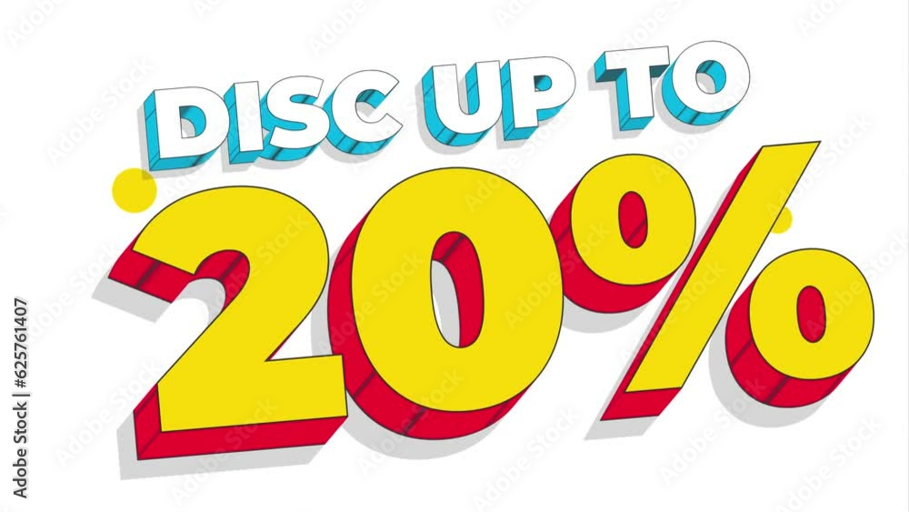 Discount sign animation for marketing promotion Discount sign animation for marketing promotion
