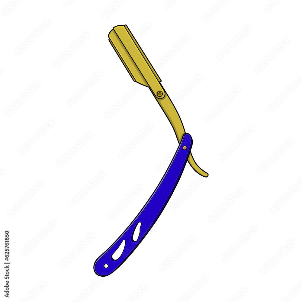 Razor barber tools shop design illustration for barbershop. Razor barber tools shop design illustration for barbershop.