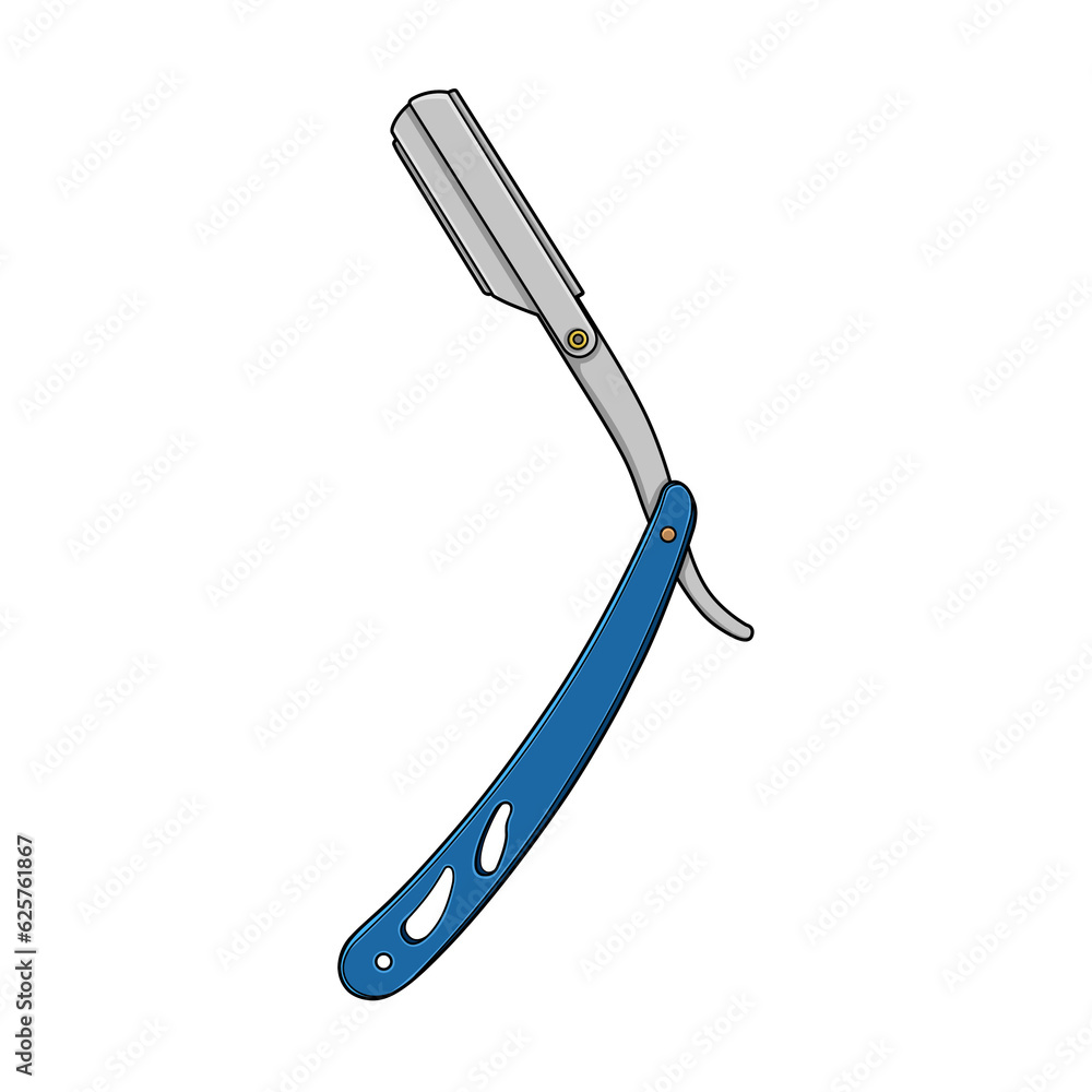 Razor barber tools shop design illustration for barbershop. Razor barber tools shop design illustration for barbershop.
