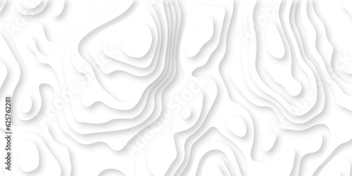 Valokuva Abstract white paper cut background with lines