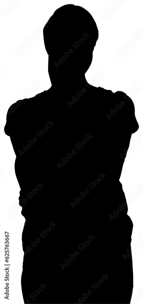 Digital png silhouette of woman on transparent background