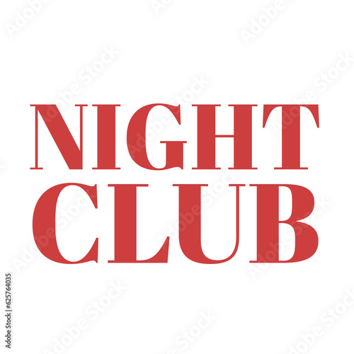 Digital png illustration of night club text on transparent background
