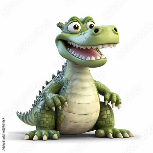 Crocodile 3D Isolated White Background © premiumdesign