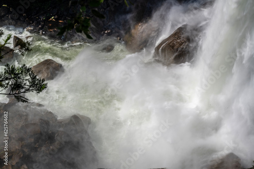 Crashing waters and rainbows of Yosemite National Park's Vernal Falls