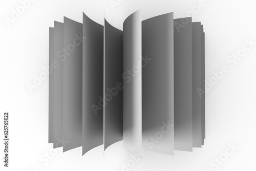 Digital png illustration of open blank notebook on transparent background