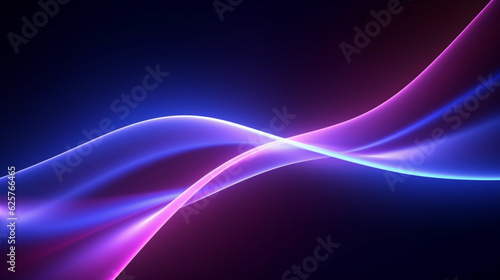 Abstract tech glow from curved lines abstract tech background