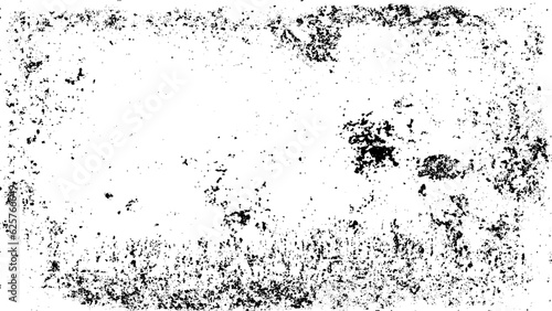 Grunge is black and white. Abstract monochrome background. The texture of cracks, scratches, chips, scuffs. Vintage old surface covered with dirt, stains. Dark wall of destruction. Black grunge textur