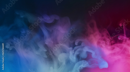Blue and pink gradient smoke on dark