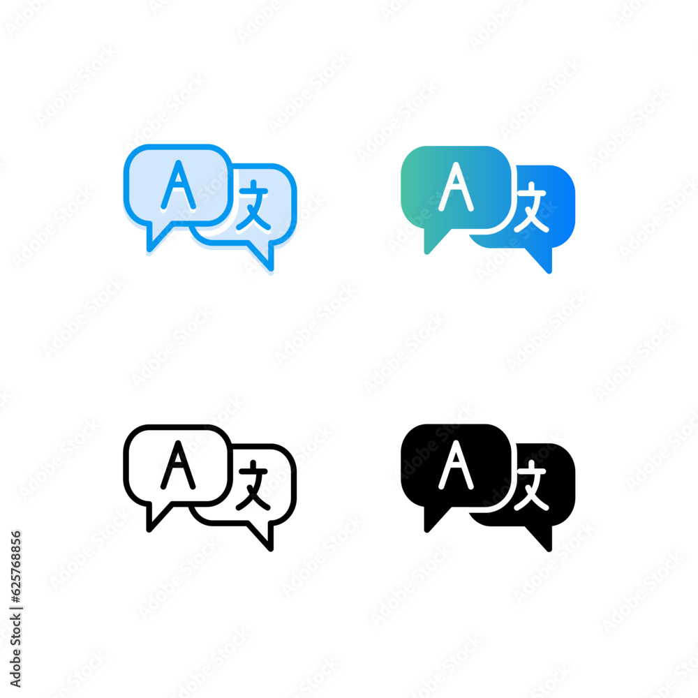 Language translation icon in versatile vector. isolated on white background Language translation icon in versatile vector. isolated on white background