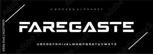 Abstract sport modern fonts sport digital game music future creative font
