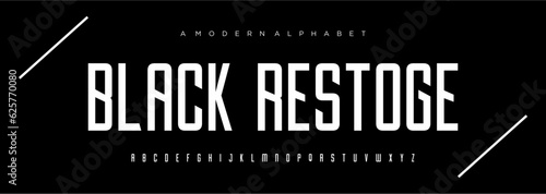 Abstract sport modern fonts sport digital game music future creative font