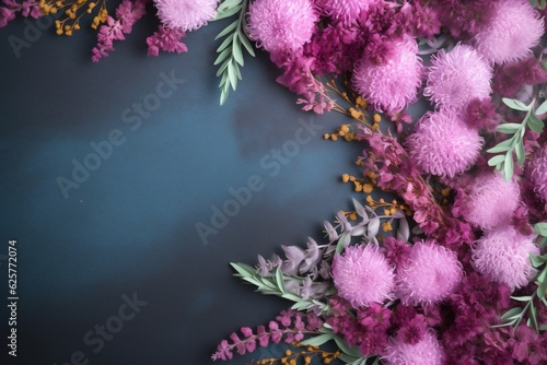 flowers copy green space floral springtime nature beautiful background spring leaf blossom. Generative AI.