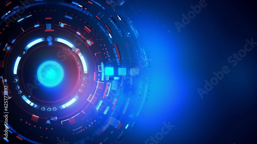 Abstract technology background with circle