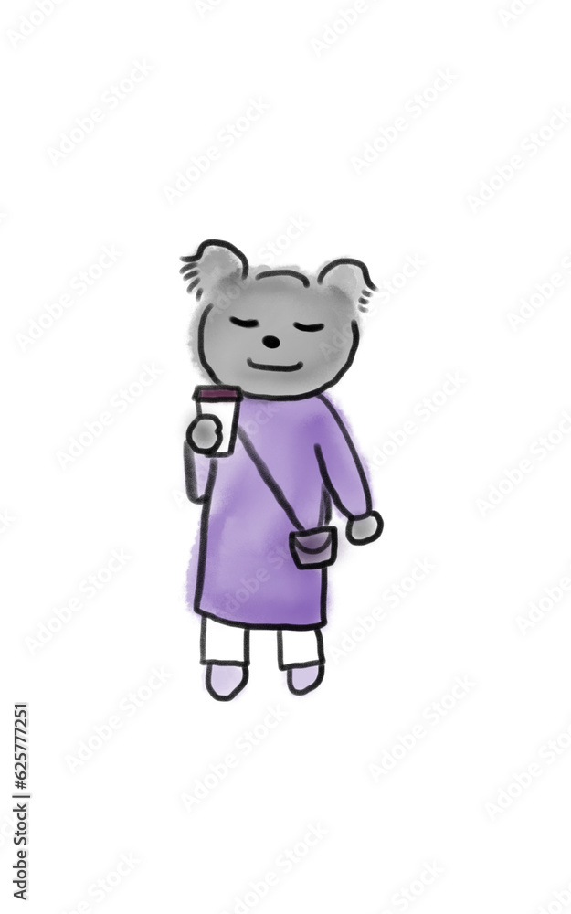 Koalas enjoying the aroma of coffee Koalas enjoying the aroma of coffee
