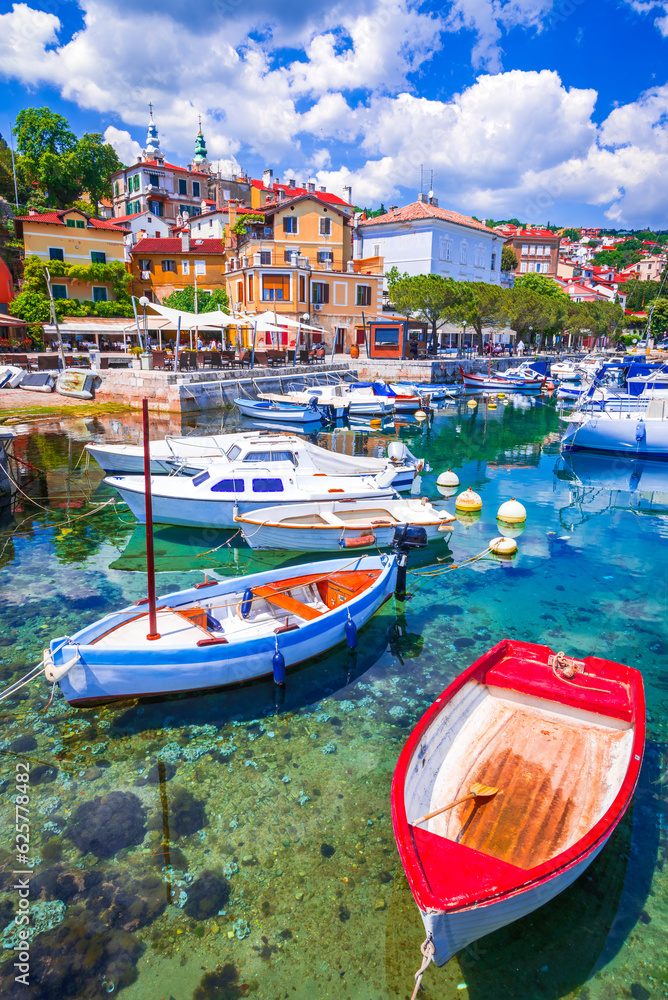 Opatija, Croatia. Popular tourist resort on Adriatic Sea coastline.