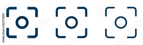 Capture icons, center focus symbols, auto focus icons, screen shot, resize, full screen signs