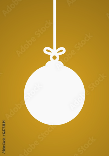 weiße Weihnachtskugel