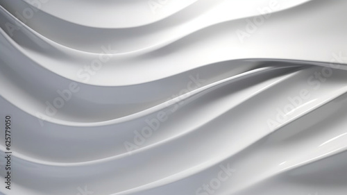 Abstract white background with smooth wavy lines