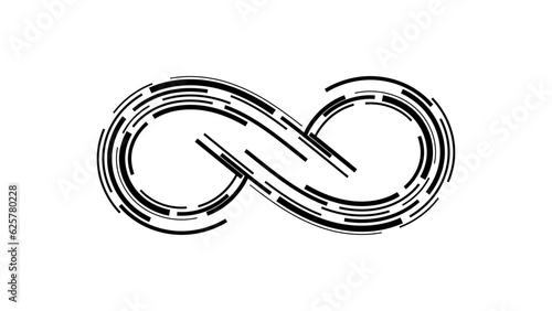 vector illustration of infinity technology symbol
