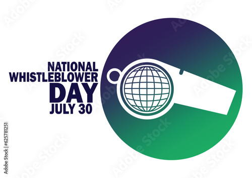 National Whistleblower Day Vector Template Design Illustration. July 30. Suitable for greeting card, poster and banner