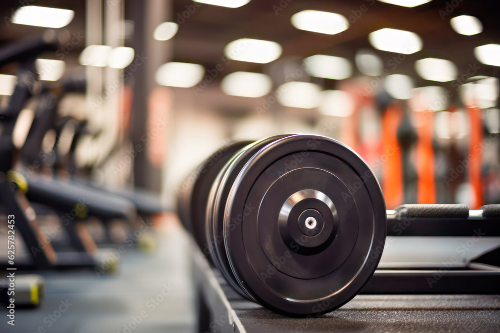 dumbbells in the gym, Generative AI dumbbells in the gym, Generative AI