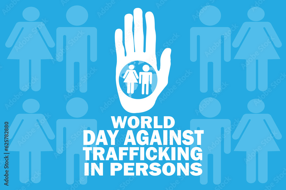 World Day Against Trafficking In Persons Vector Illustration. Suitable for greeting card, poster and banner World Day Against Trafficking In Persons Vector Illustration. Suitable for greeting card, poster and banner