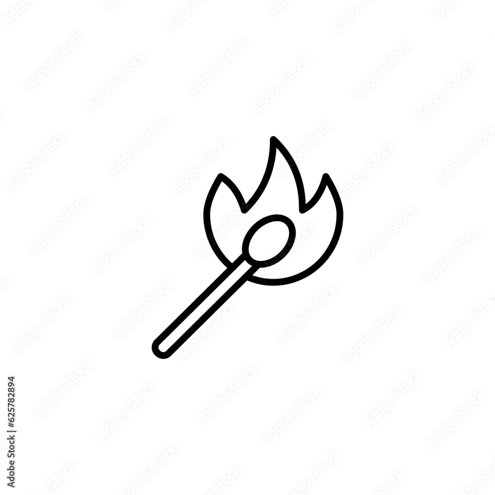 matchstick icon design with white background stock illustration matchstick icon design with white background stock illustration