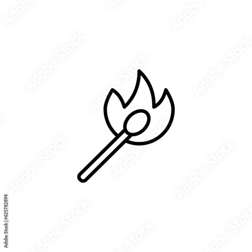 matchstick icon design with white background stock illustration