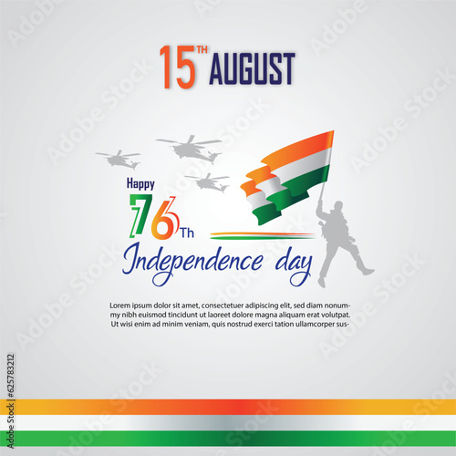 Vector happy indian independence day poster 