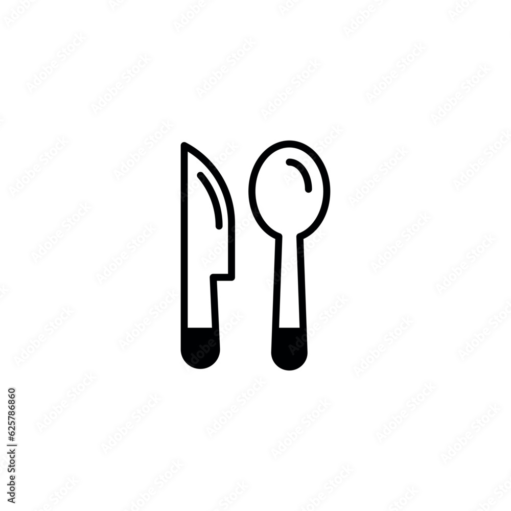 Dinner icon design with white background stock illustration Dinner icon design with white background stock illustration