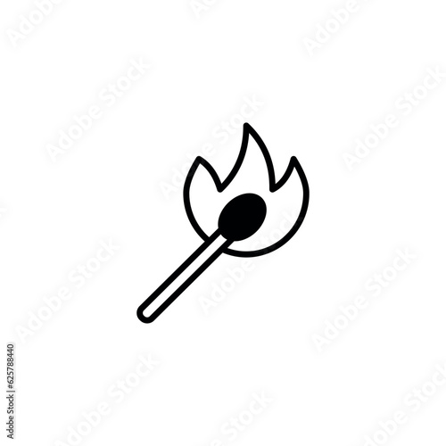 matchstick icon design with white background stock illustration