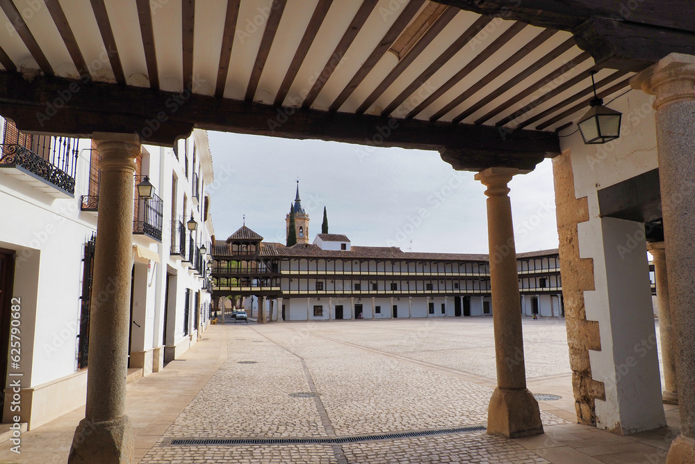 beautiful main square of the town of tembleque
