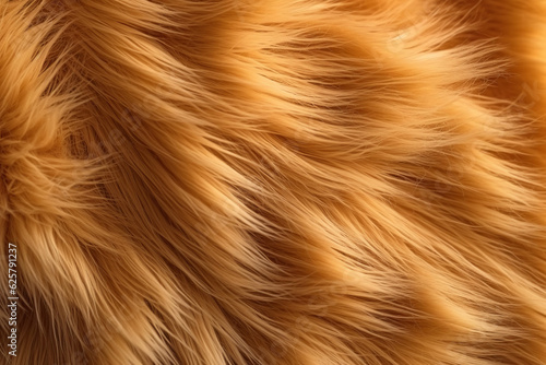 Kitten cat pet soft fur skin with long hair brown color texture background close up wool seamless pattern created with Generative AI photo