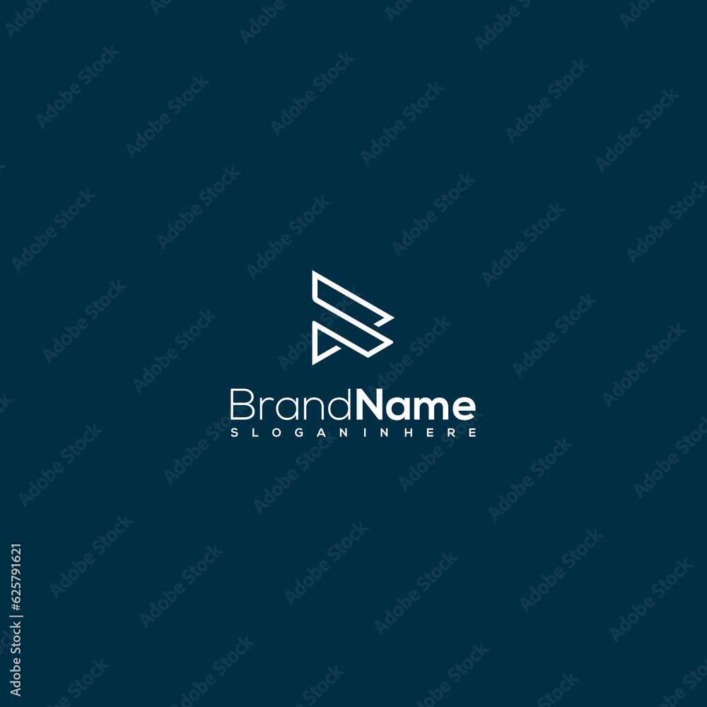 Obraz premium letter R with play logo vector