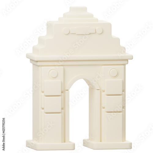 Indian Gate 3D Icon